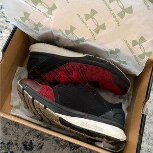 Under Armour Black and Red Athletic Shoes